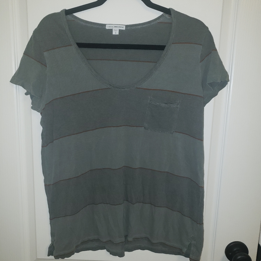 James Perse Standard striped Tee